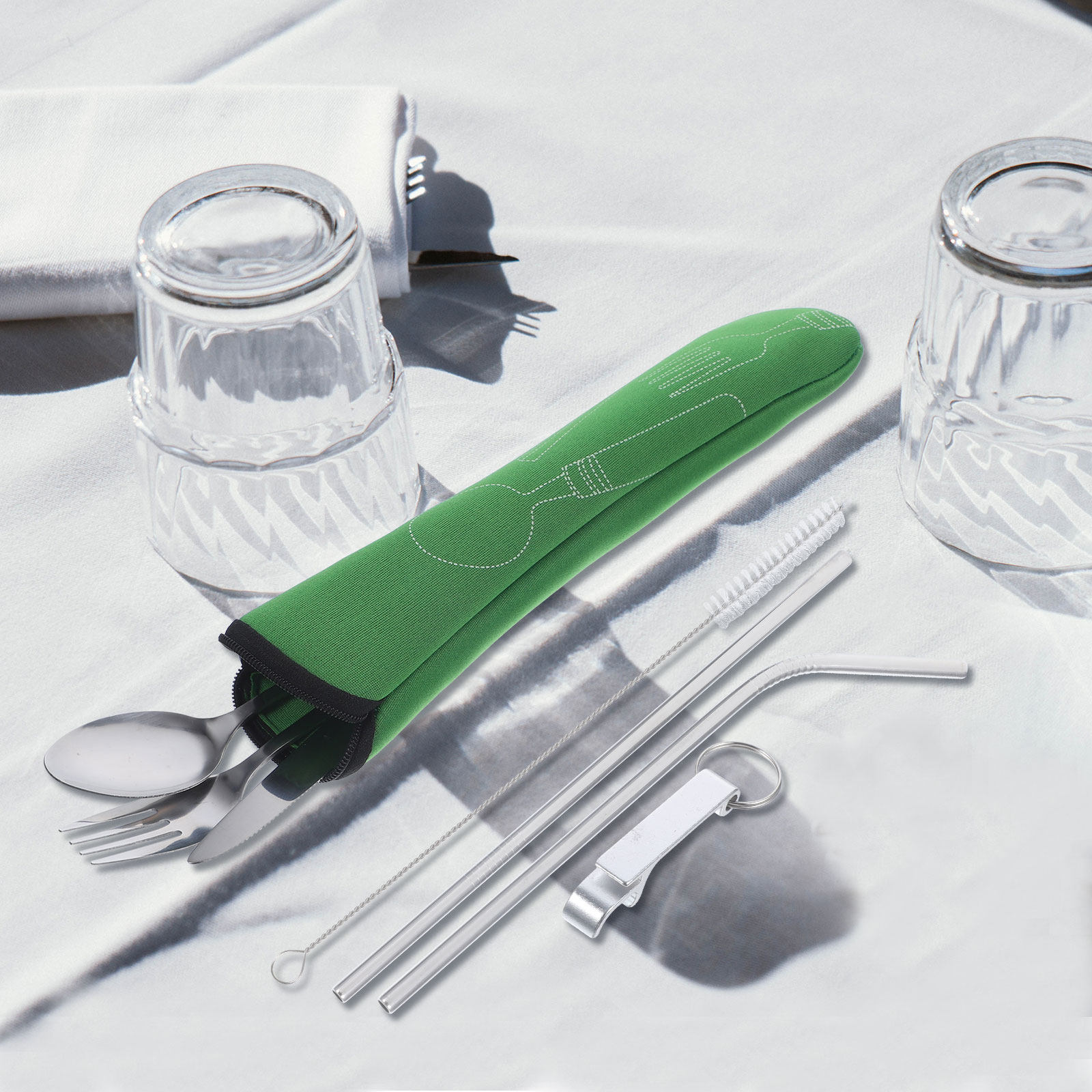 Kids Outdoor Dining Set - 1Set Exquisite Stainless Steel Cutlery Kit