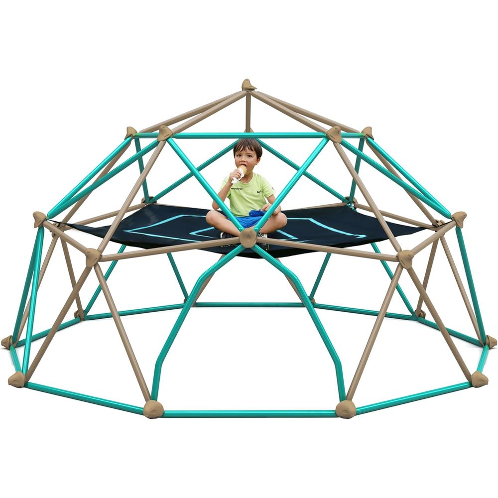 Kids Outdoor Dome Climber - Geometric Dome Climber with Hammock, Outdoor
