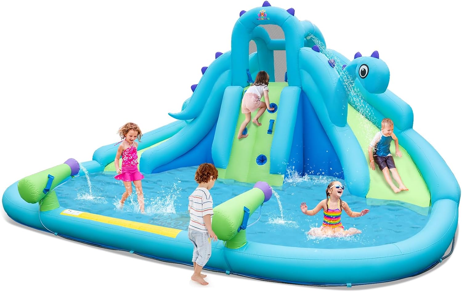 Kids Outdoor Climbing - Inflatable Water Slide, Dinosaur Kids Mega