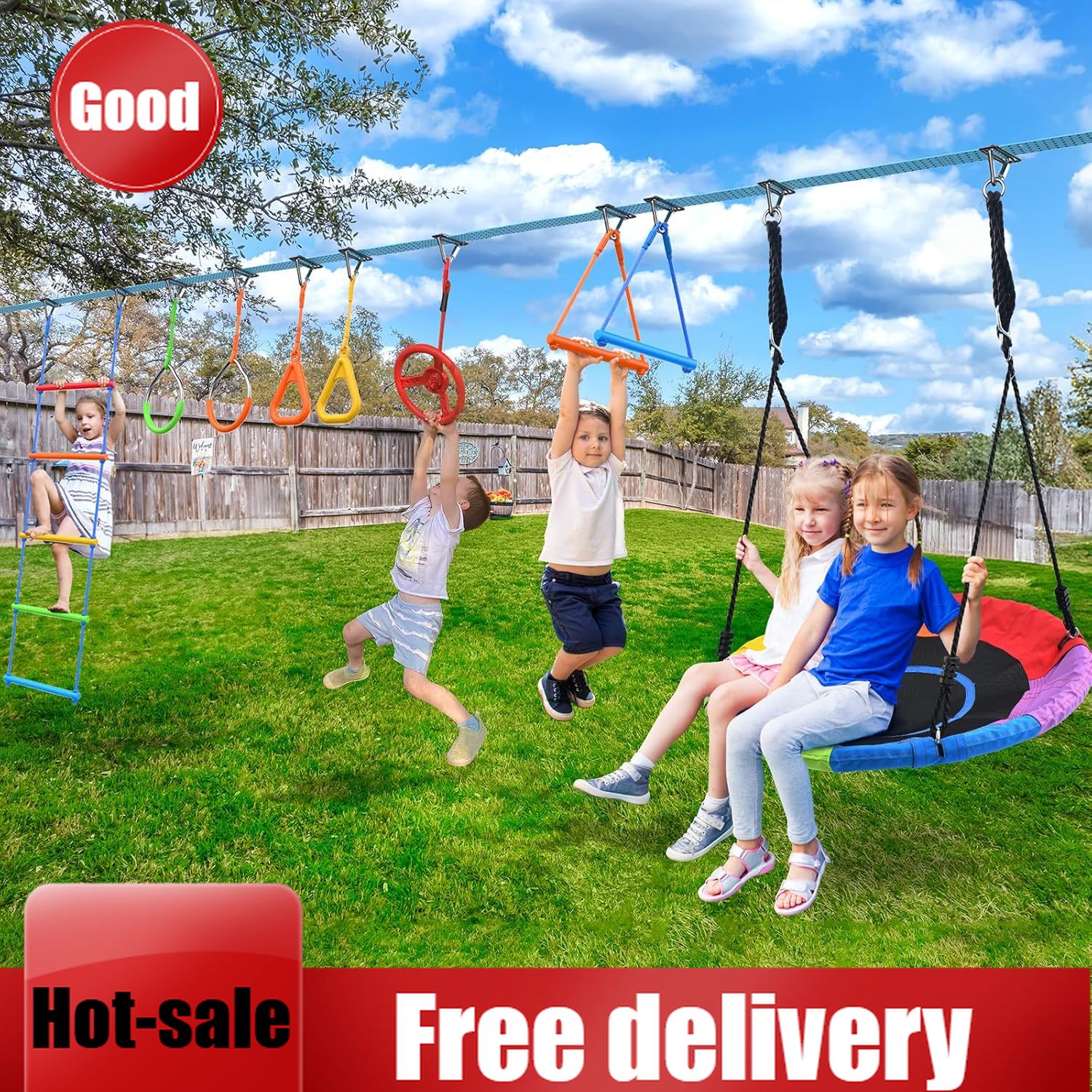 Kids Outdoor Ninja - Activity priceHapfan 50 FT Ninja Warrior