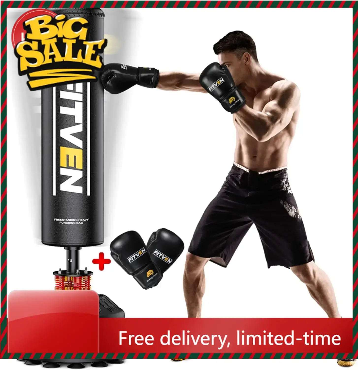 Kids Outdoor Furniture Set - Time-limitedFreestanding Punching Bag with Boxing Gloves