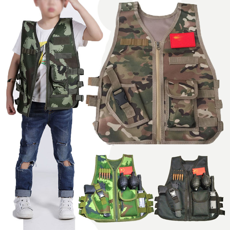 Kids Outdoor Vest - Kids Tactical Vest Suit Hunting Outdoor