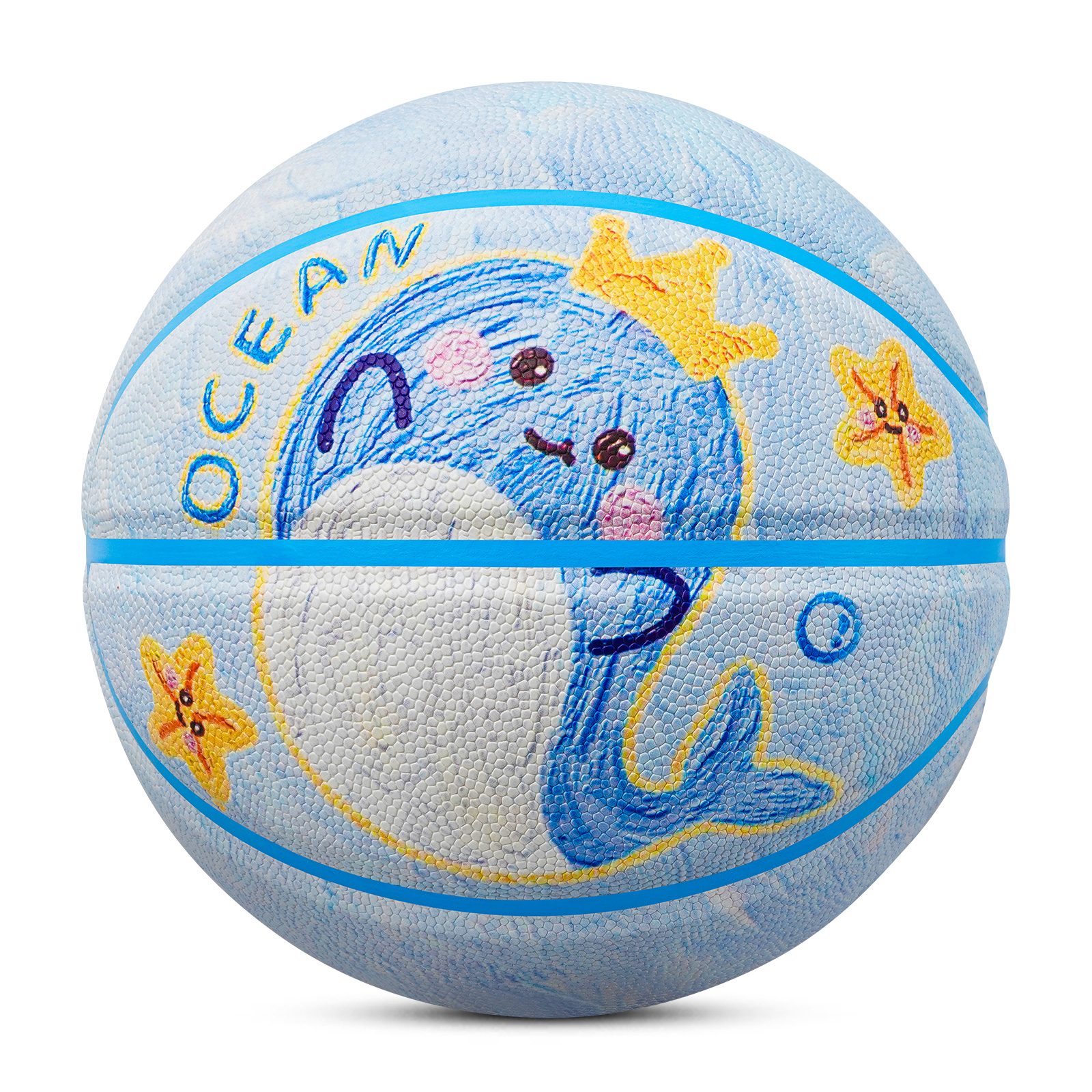 Kids Outdoor Basketball - Kuangmi Whale Children's Basketball Size5（27.5”）PU Material