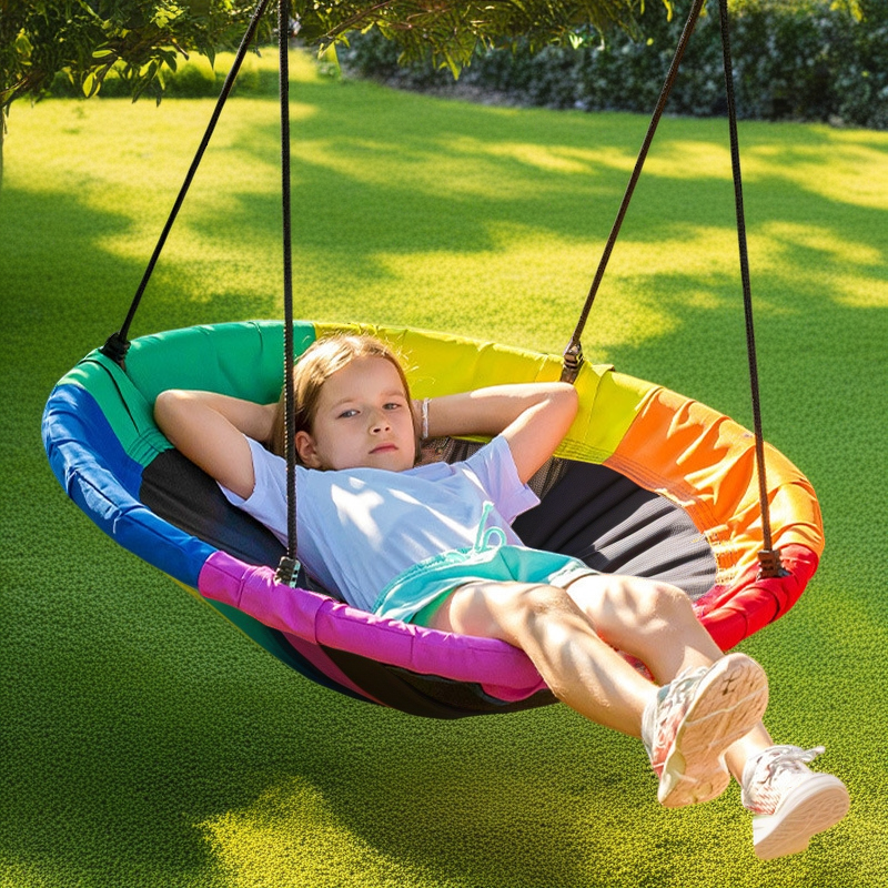 Kids Outdoor Nest Swing - Kids Saucer Swing Outdoor Round Nest