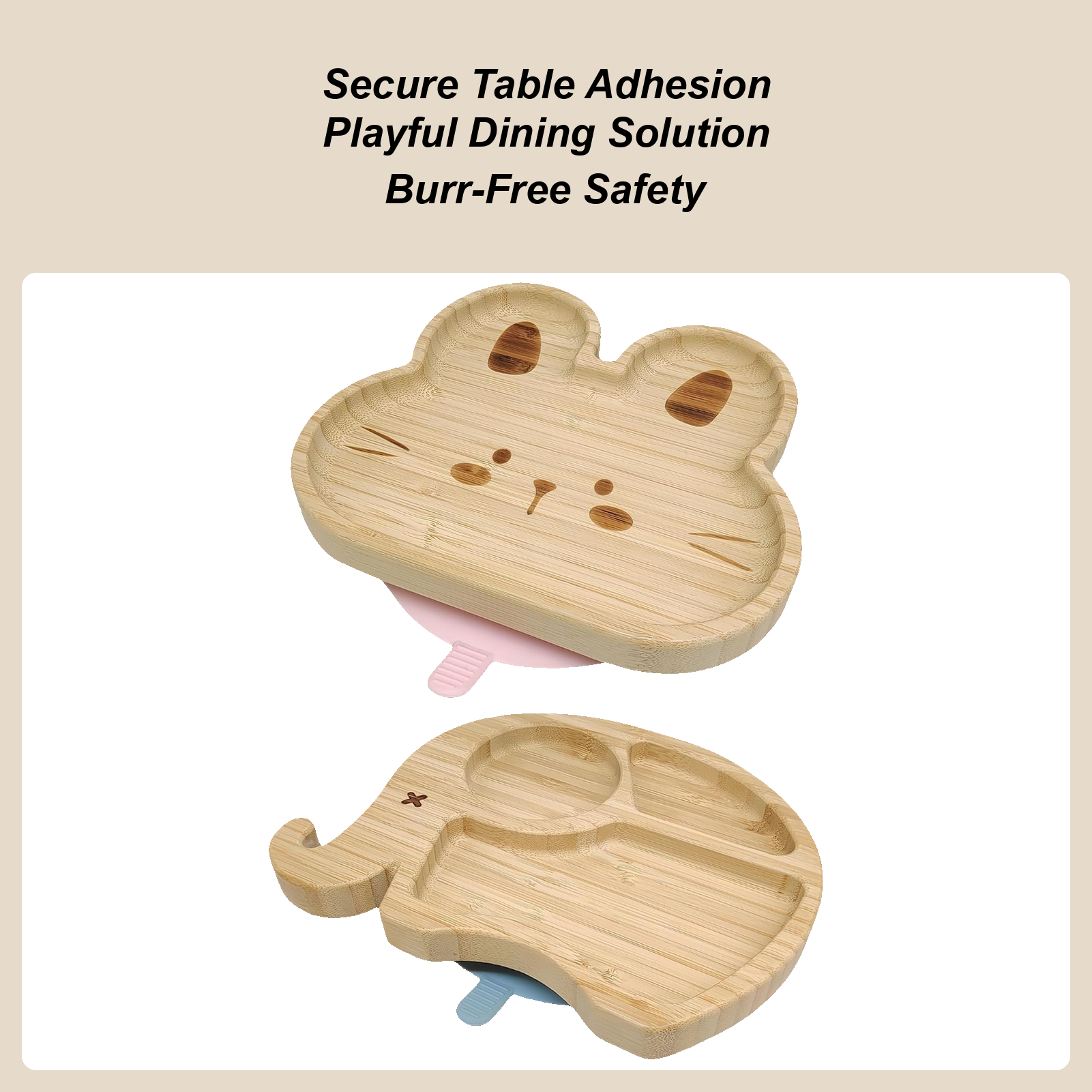 Kids Outdoor Dining Set - Kids Dish Set Cartoon Compartment Plate