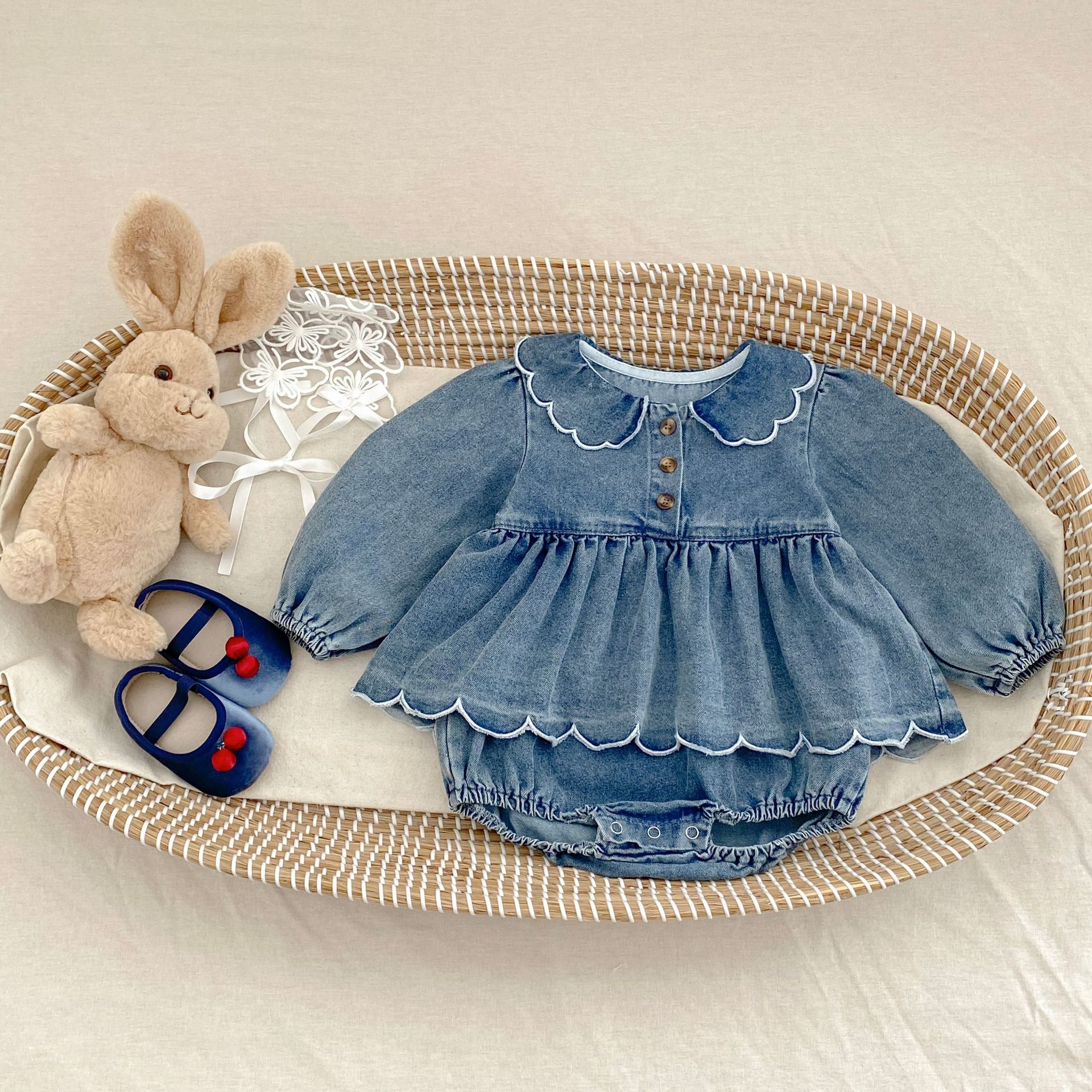 Kids Outdoor Jumpsuit - Baby Girl Jumpsuit Skirt for Spring