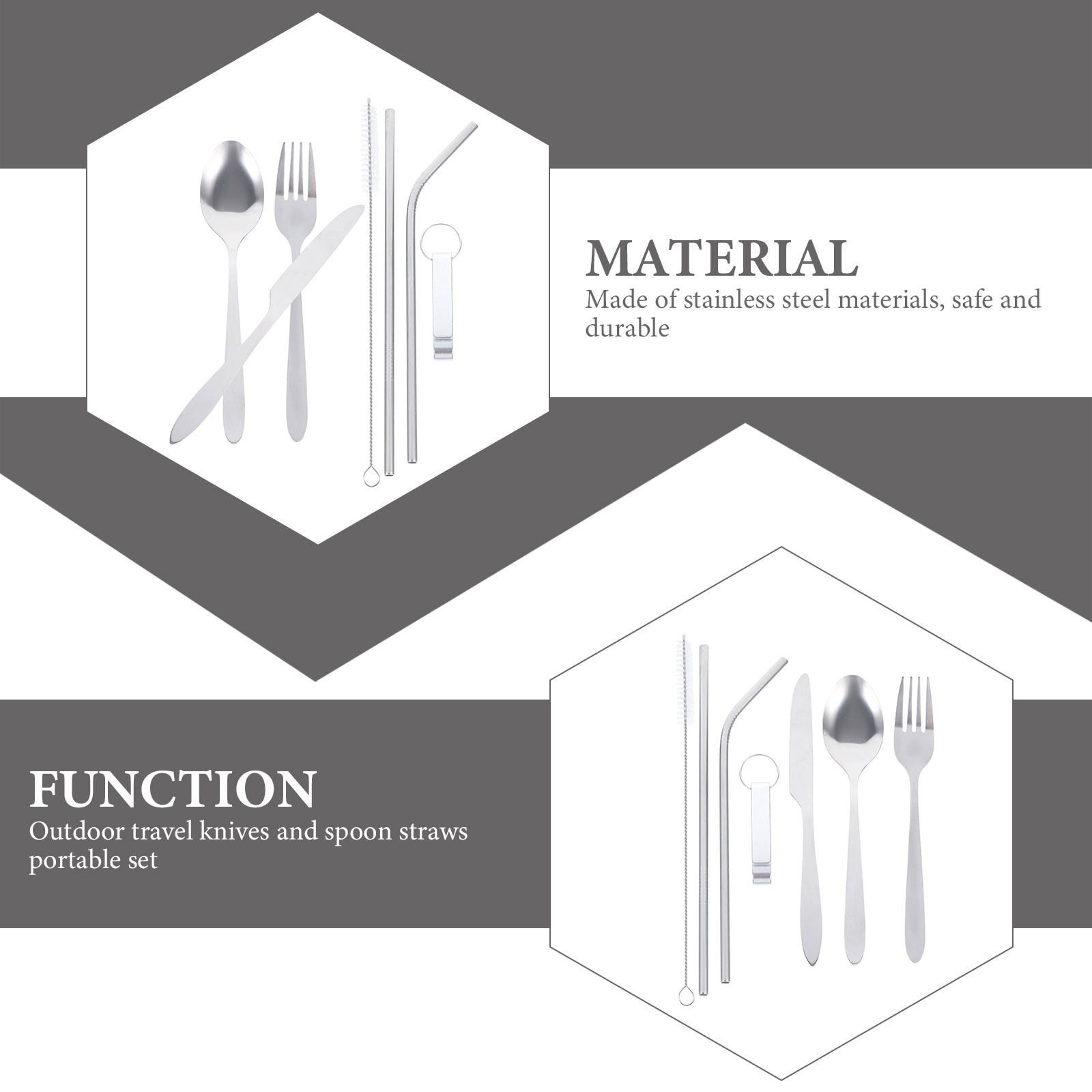 1Set Exquisite Stainless Steel - Kids Outdoor Dining Set 评论和价格