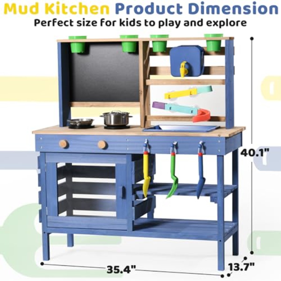Outdoor mud kitchen for kids:  - Kids Outdoor Kitchen Set 评论和价格