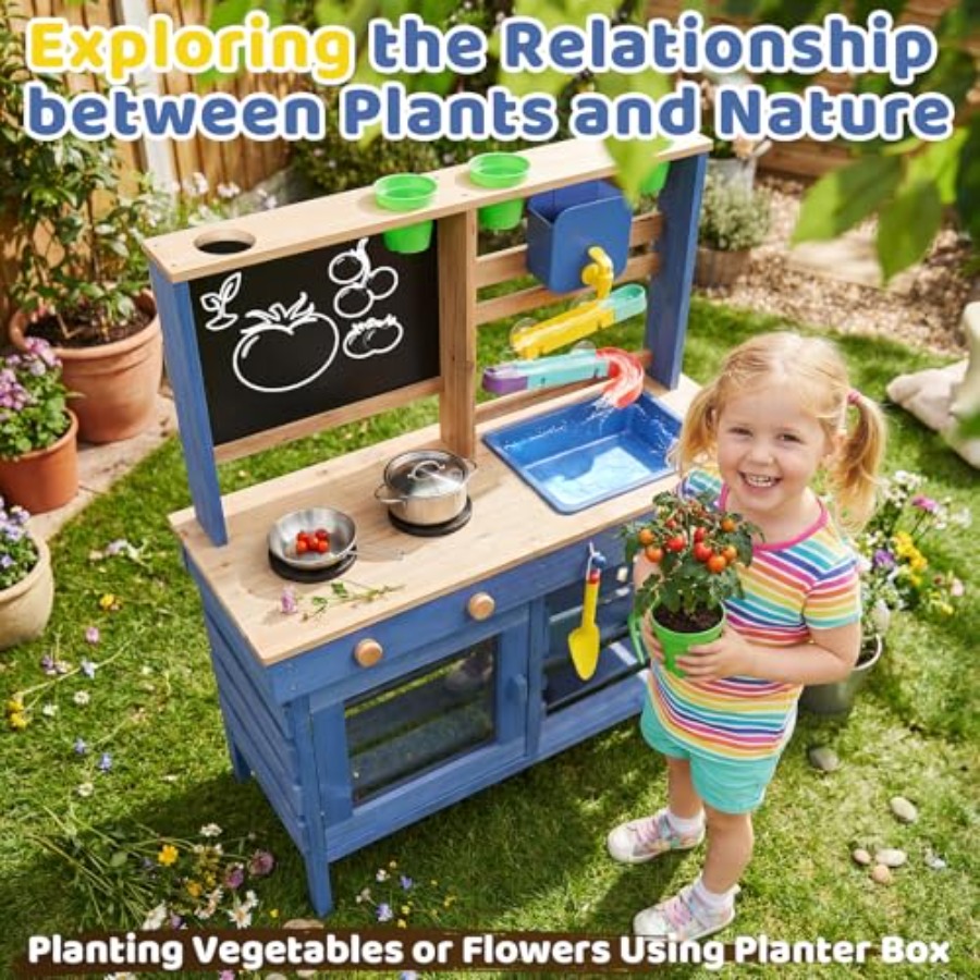 Outdoor mud kitchen for kids:  - Kids Outdoor Kitchen Set 评论和价格