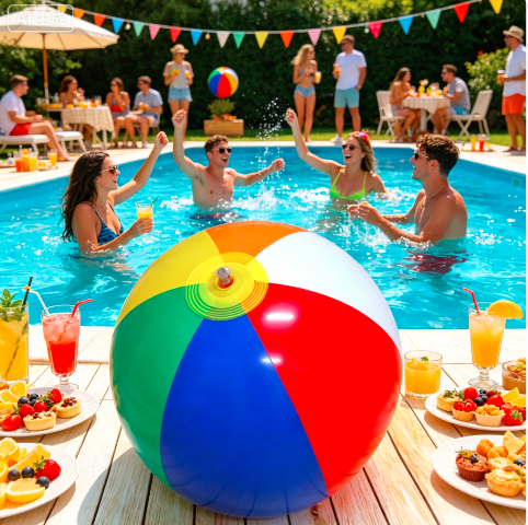 Colorful Inflatable Beach Ball - Kids Outdoor Games For Party 评论和价格