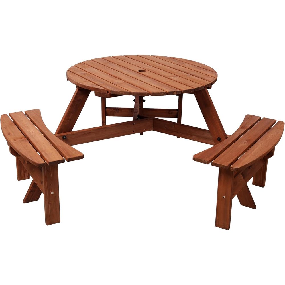 Kids Picnic Table with 3 Bench - Kids Outdoor Dining Set 评论和价格
