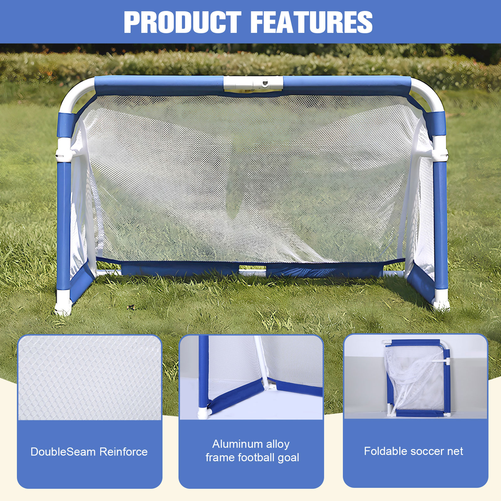 Aluminum Foldable Soccer Goal  - Kids Outdoor Net 评论和价格