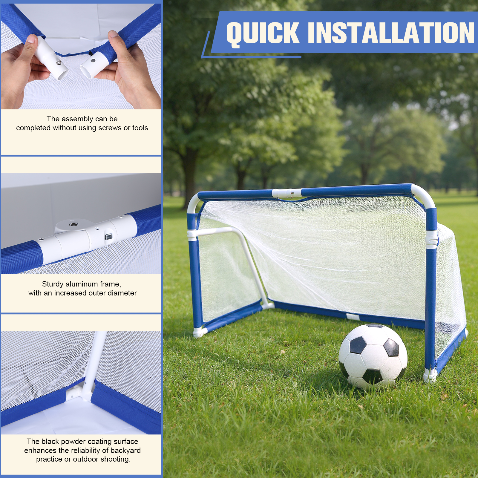 Aluminum Foldable Soccer Goal  - Kids Outdoor Net 评论和价格