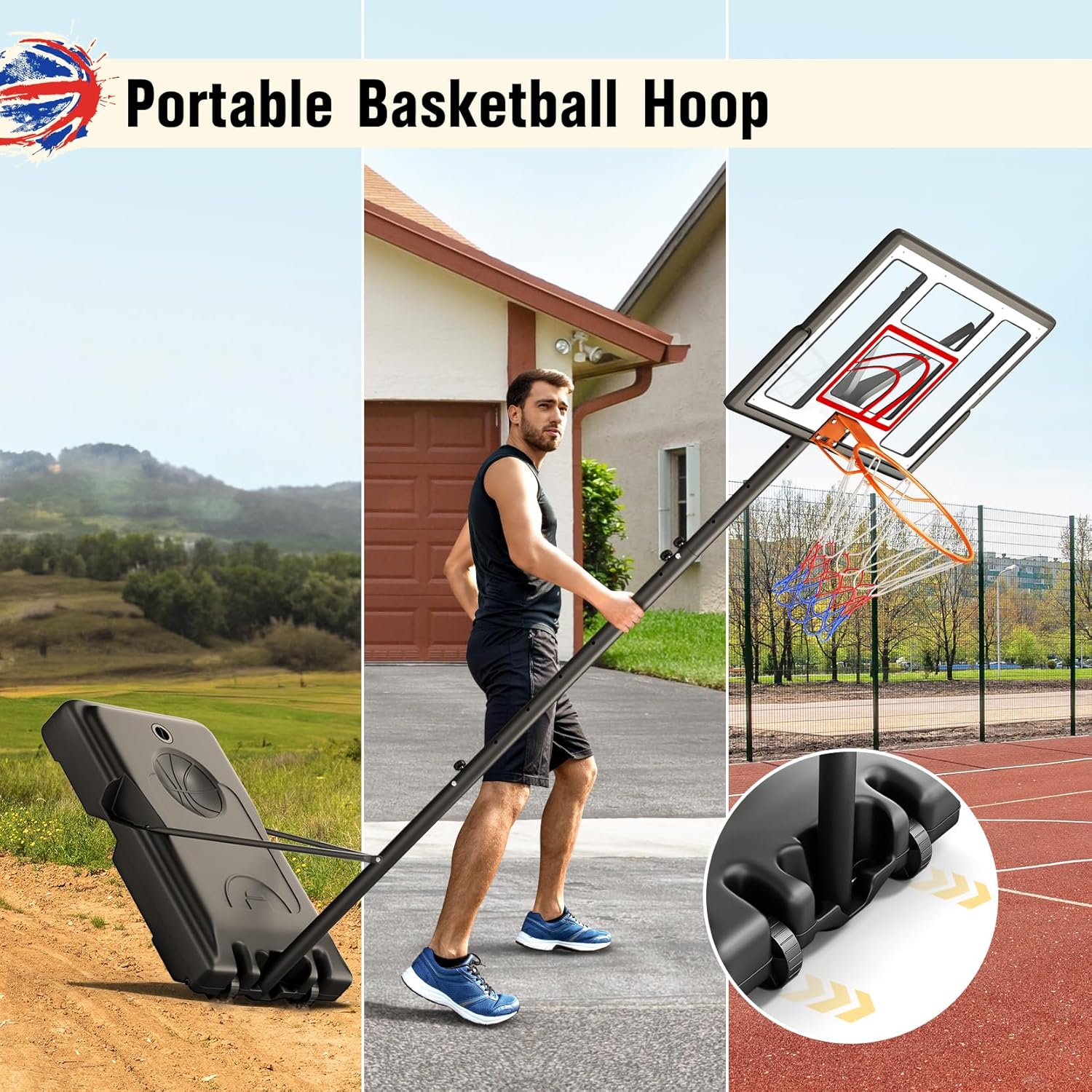 Adjustable Basketball Hoop 10F - Kids Outdoor Basketball 评论和价格