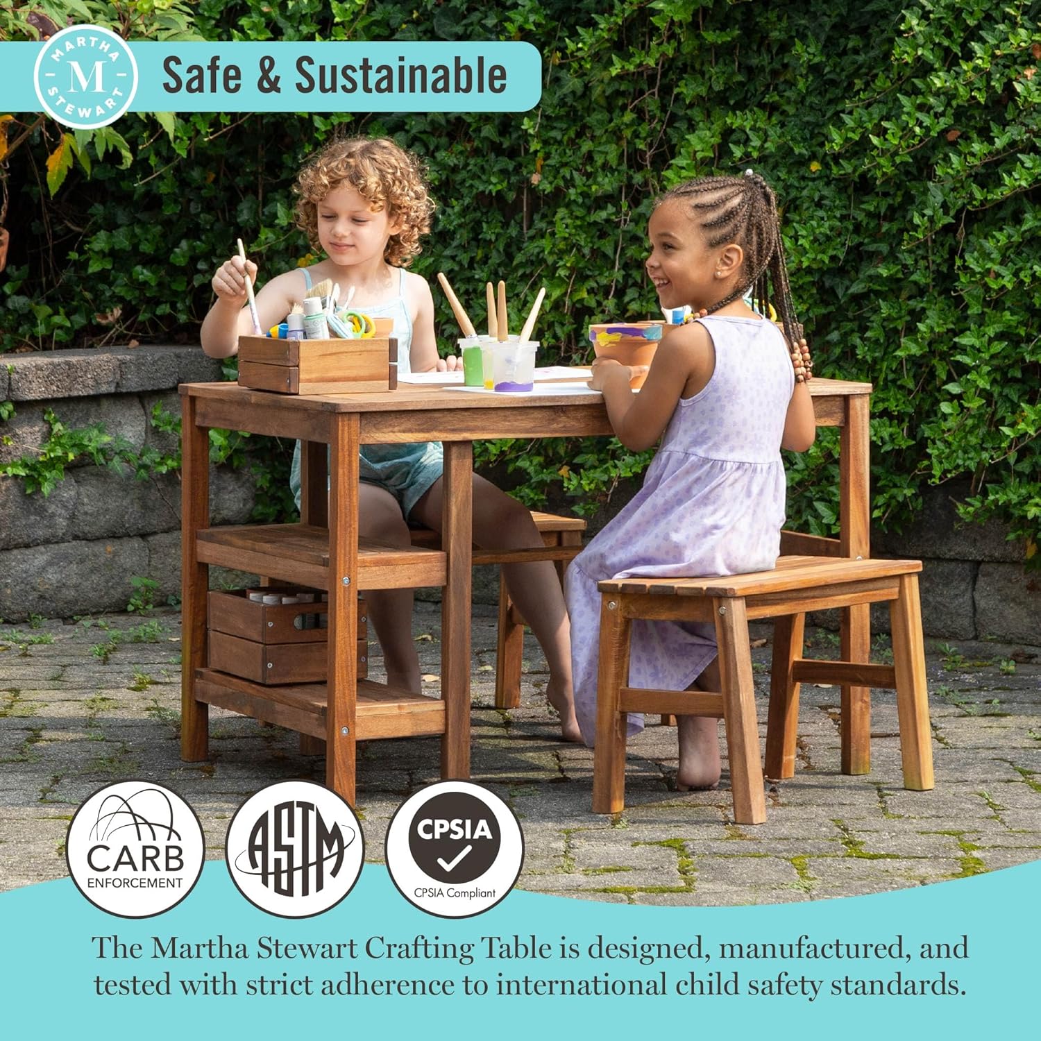 Kids Outdoor Table & Bench Set - Kids Outdoor Furniture Set 评论和价格