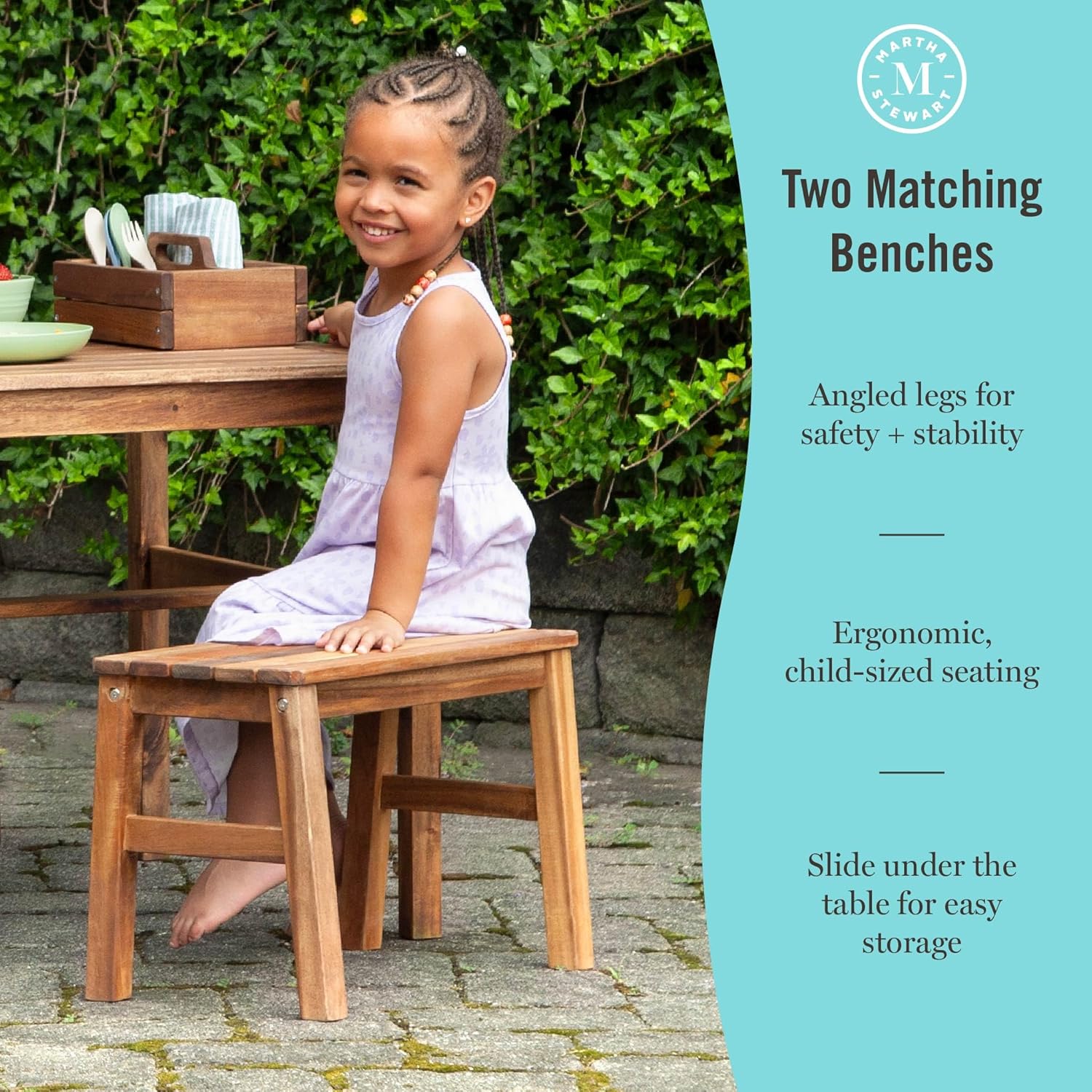 Kids Outdoor Table & Bench Set - Kids Outdoor Furniture Set 评论和价格