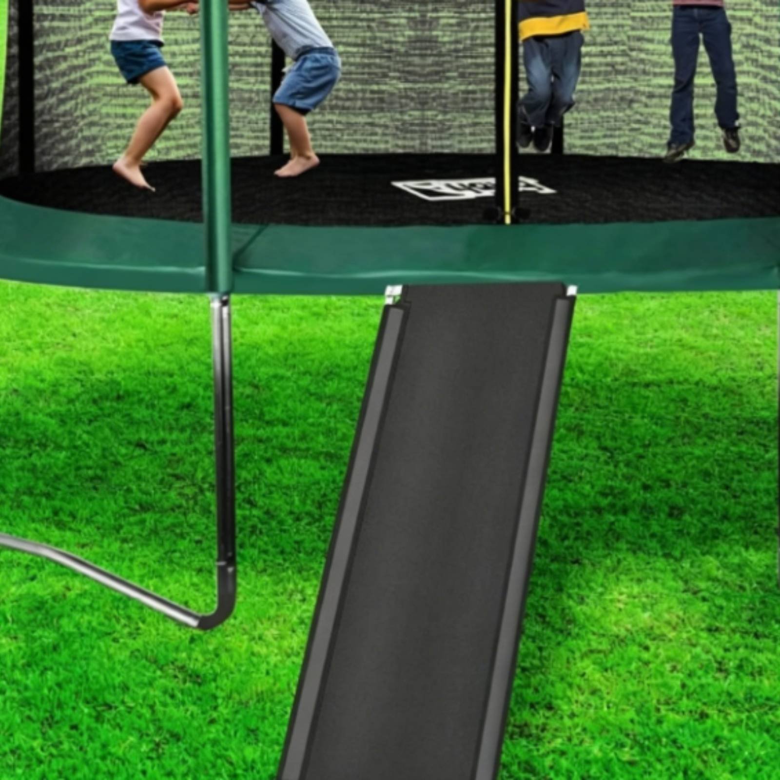 Kids Trampoline with Slide Ind - Kids Outdoor Climbing 评论和价格