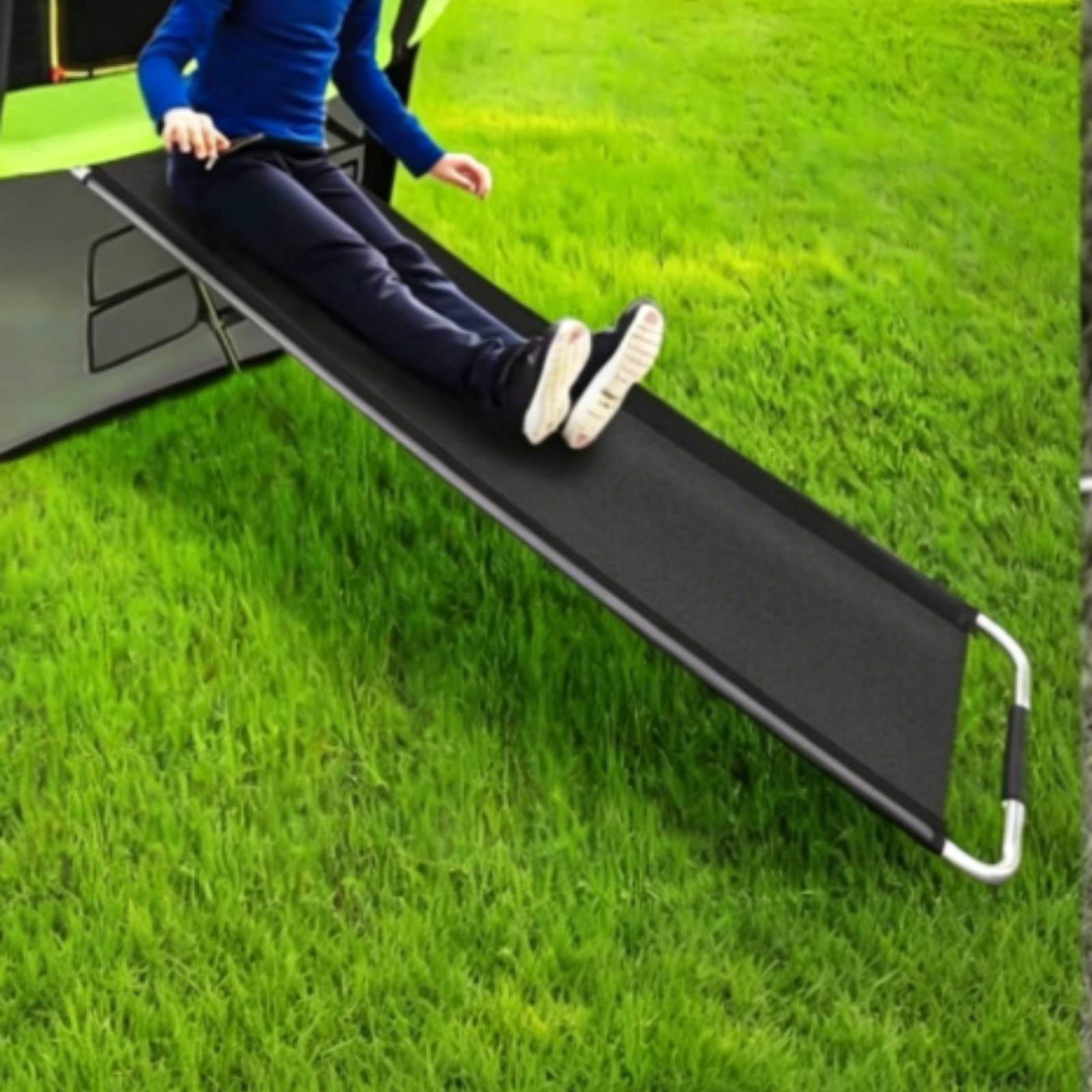Kids Trampoline with Slide Ind - Kids Outdoor Climbing 评论和价格