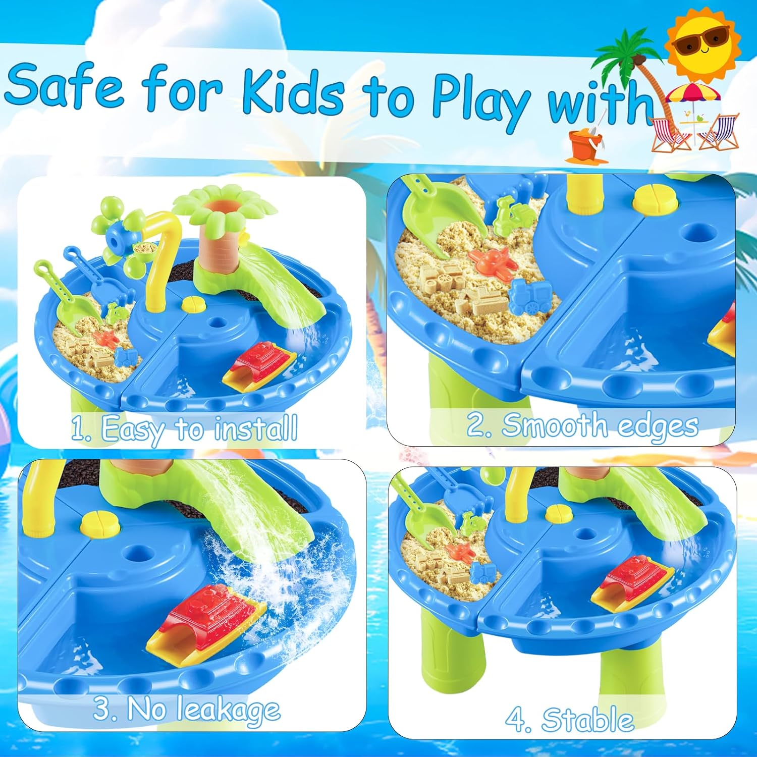 Water Table Sandbox for Kids O - Kids Outdoor Folding Table 评论和价格