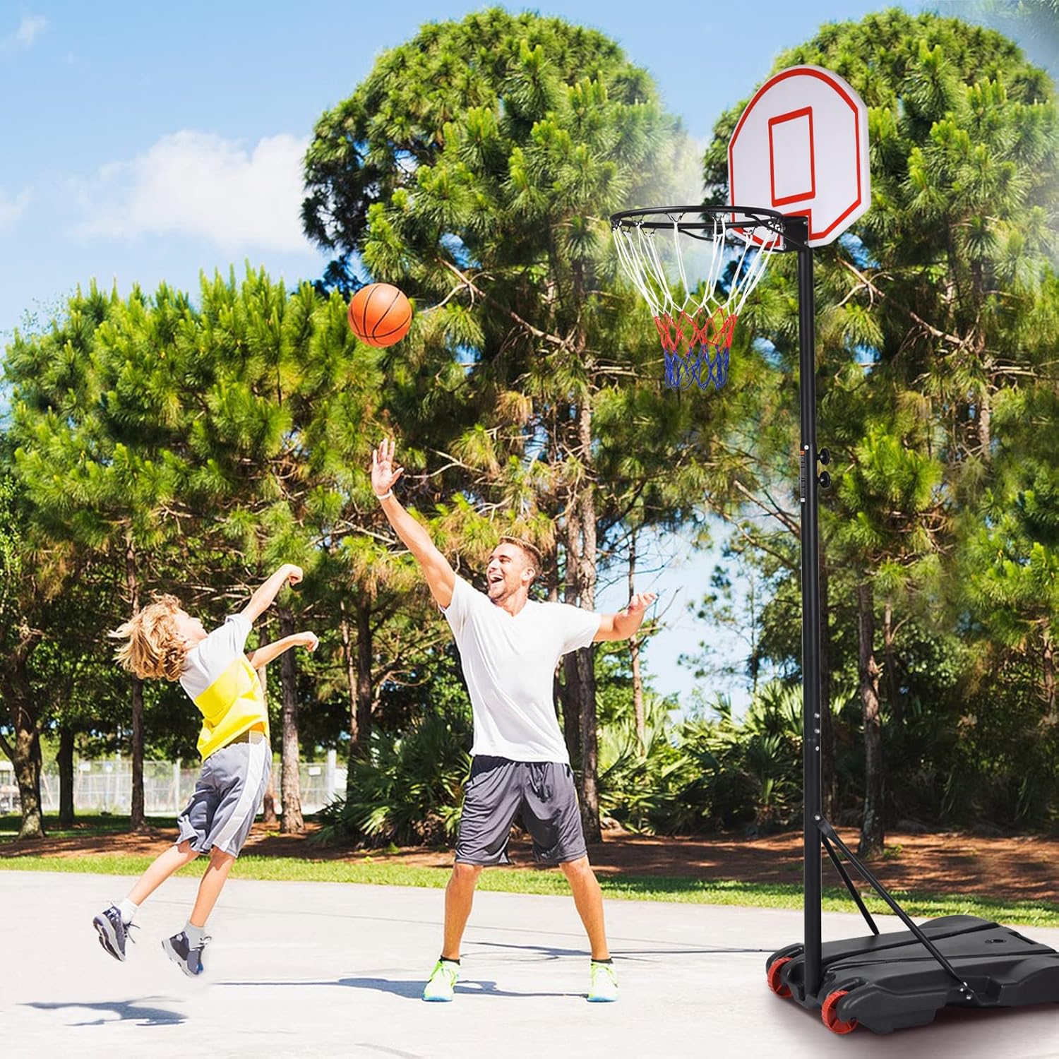 Portable Basketball Hoop with  - Kids Outdoor Basketball 评论和价格