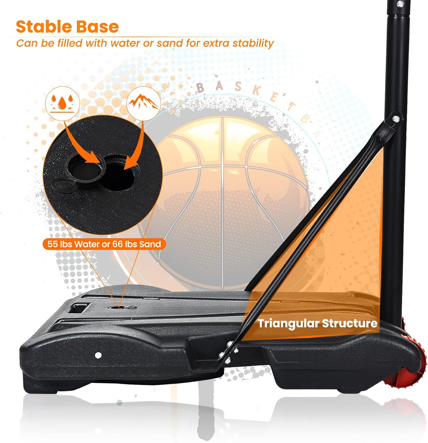 Portable Basketball Hoop with  - Kids Outdoor Basketball 评论和价格