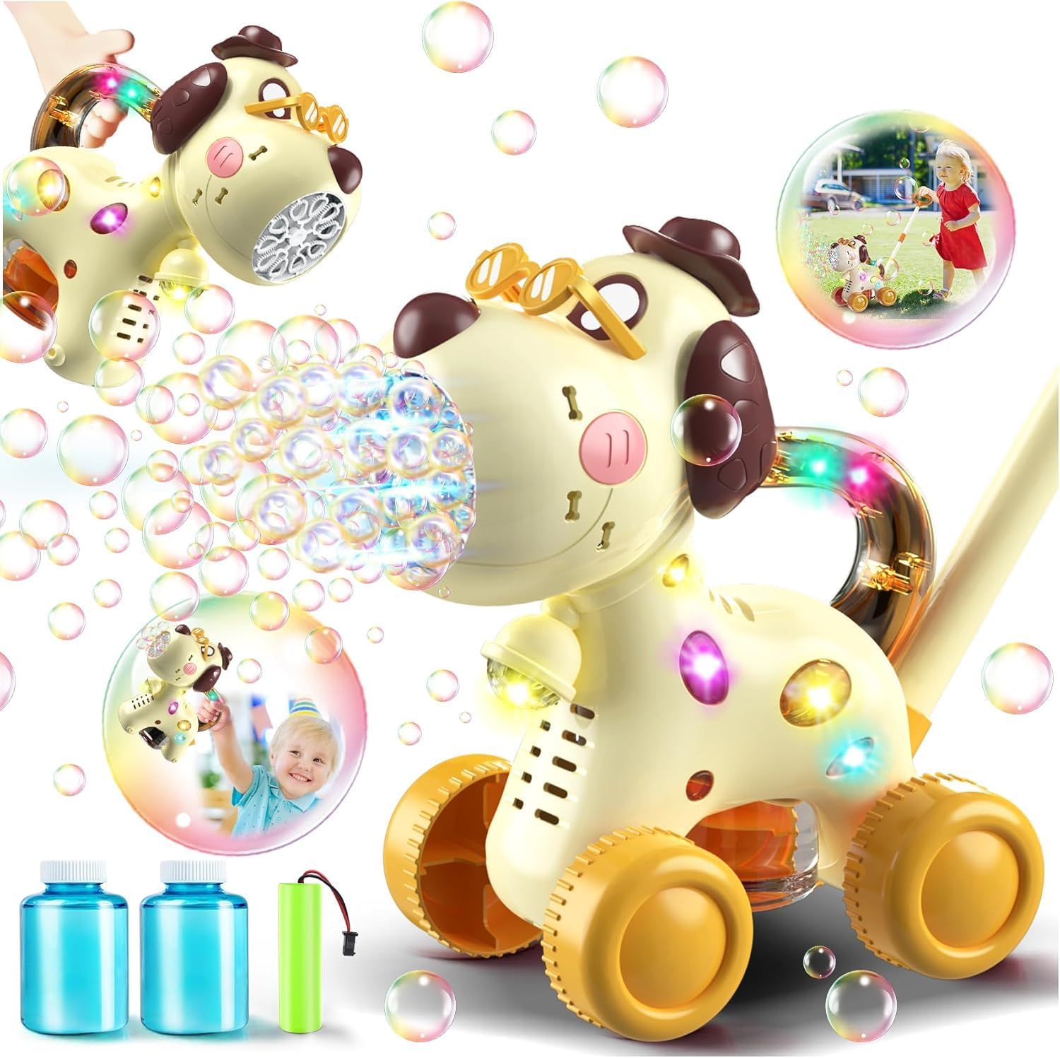 Bubble Machine for Toddlers 1- - Kids Outdoor Easter Toys 评论和价格