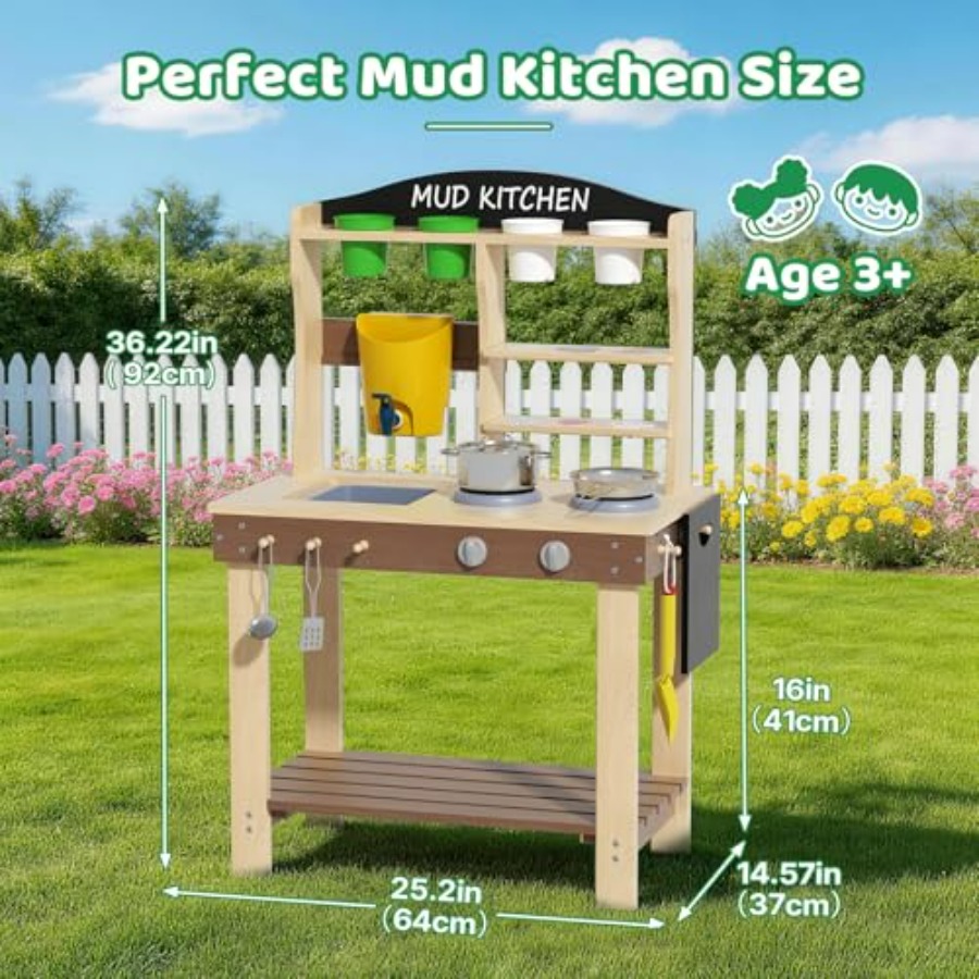 Outdoor mud kitchen for kids:  - Kids Outdoor Kitchen Set 评论和价格