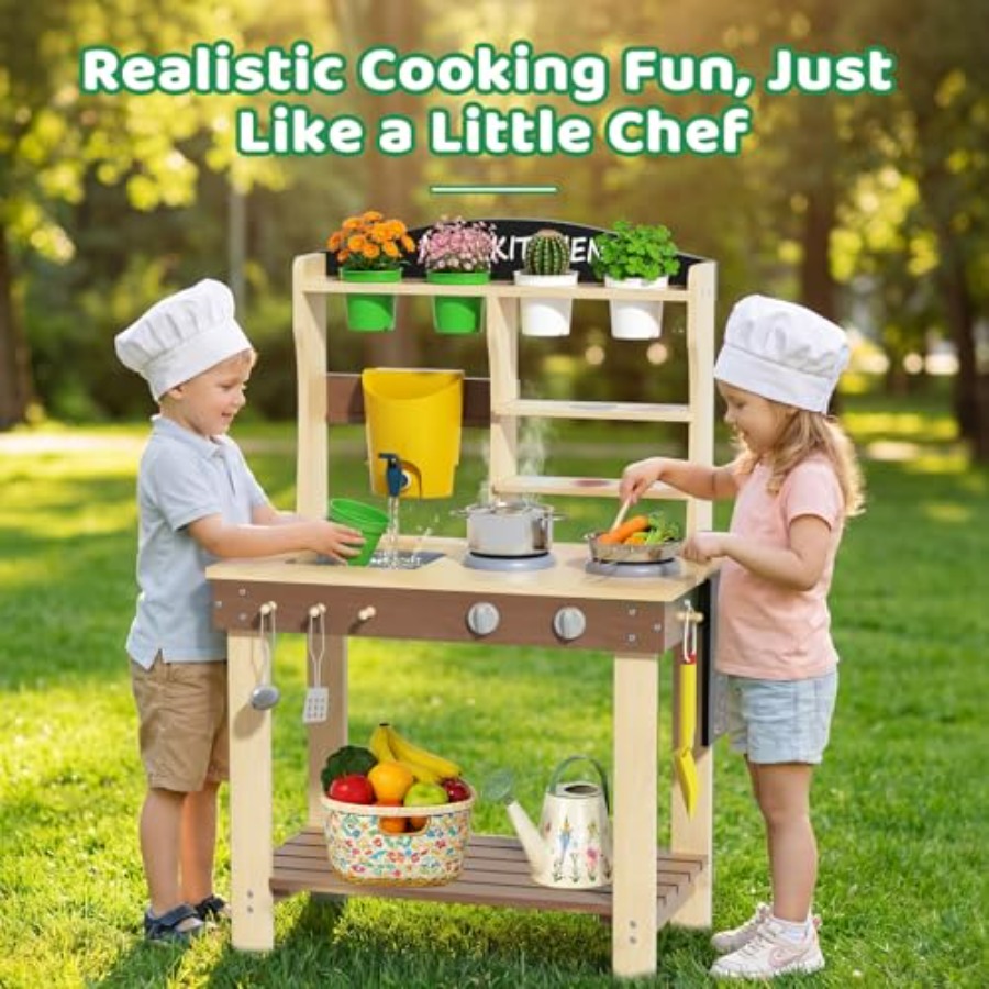 Outdoor mud kitchen for kids:  - Kids Outdoor Kitchen Set 评论和价格