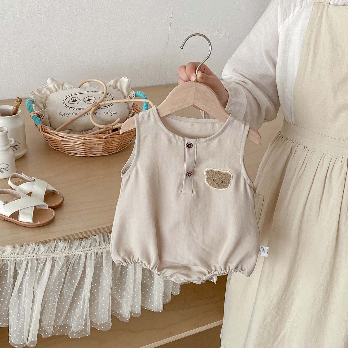 Baby Summer Bear Thin Sleevele - Kids Outdoor Jumpsuit 评论和价格