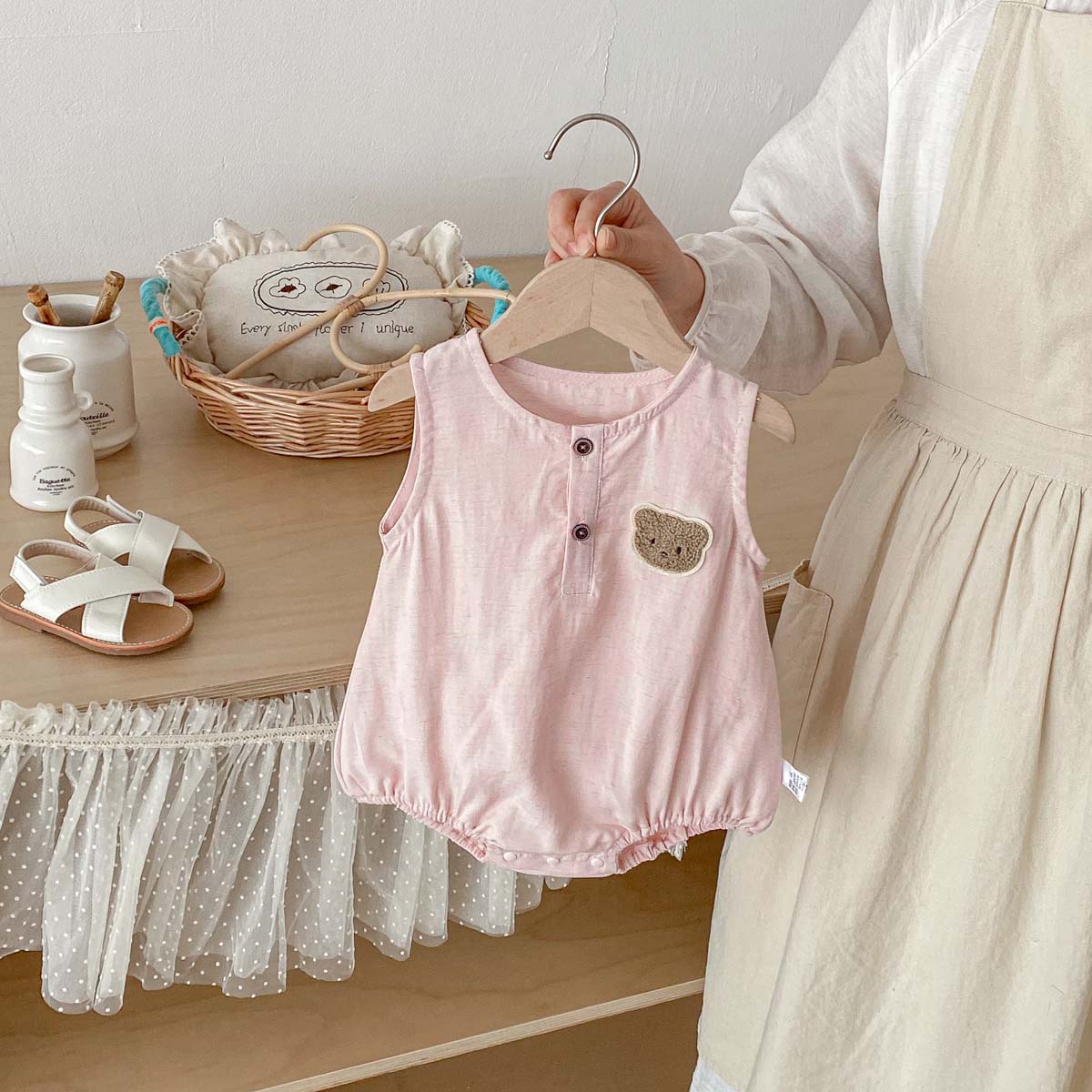 Baby Summer Bear Thin Sleevele - Kids Outdoor Jumpsuit 评论和价格