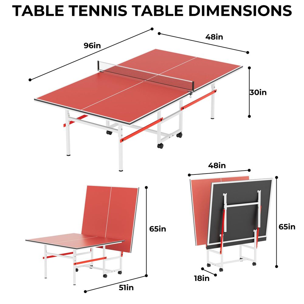 Table Tennis Table with Net, I - Kids Outdoor Folding Table 评论和价格