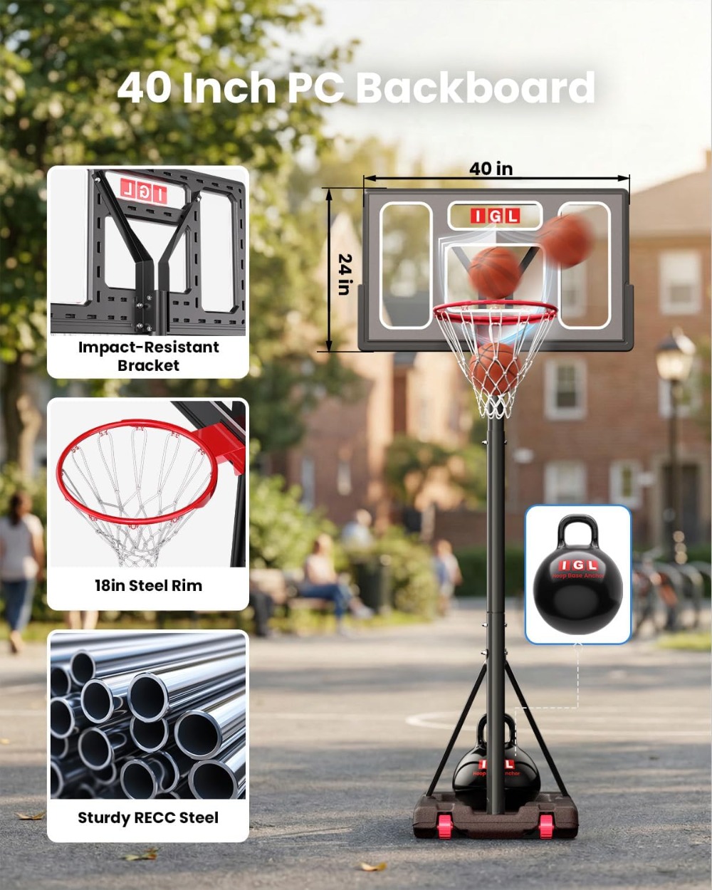 Portable Basketball Hoop 5.6-1 - Kids Outdoor Basketball 评论和价格