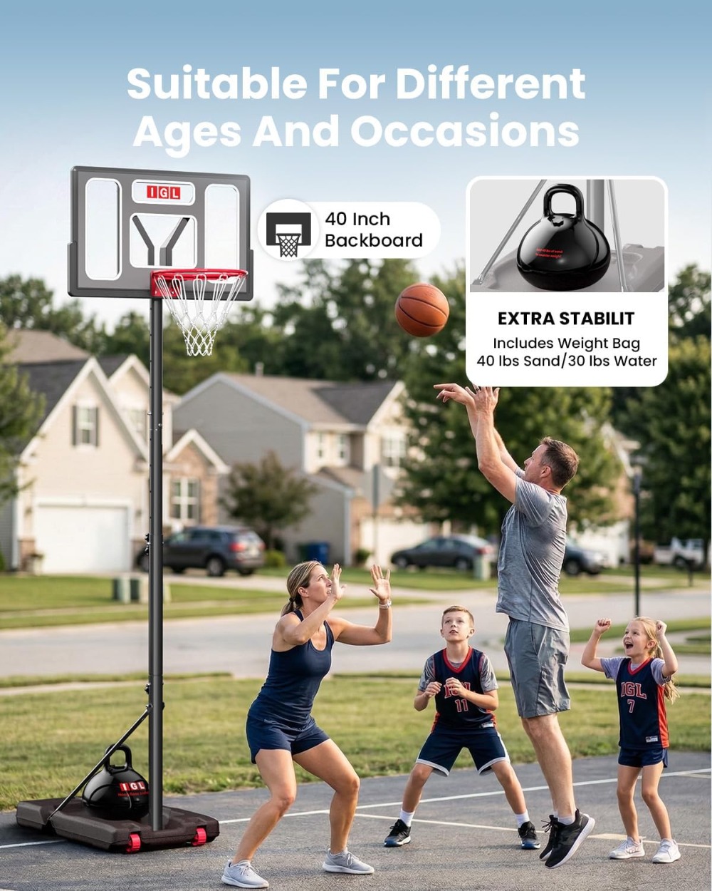 Portable Basketball Hoop 5.6-1 - Kids Outdoor Basketball 评论和价格