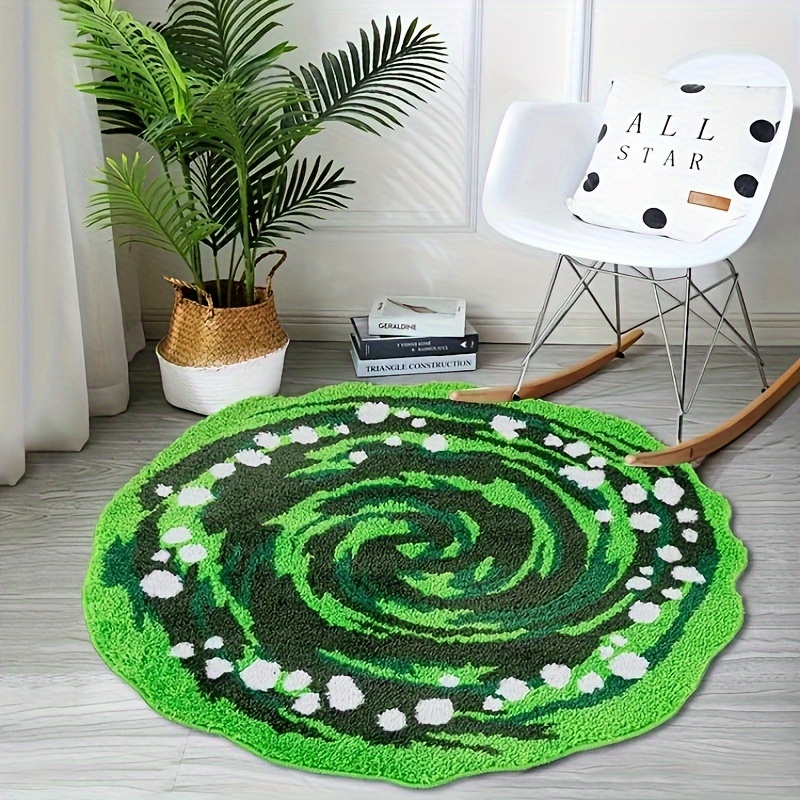 VIKAMA Green Round Plush Carpe - Kids Outdoor Folding Table 评论和价格