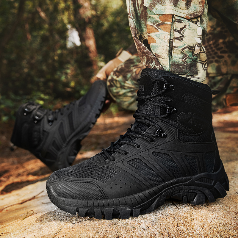 Men Tactical Boots Lace Up Des - Kids Outdoor Climbing 评论和价格
