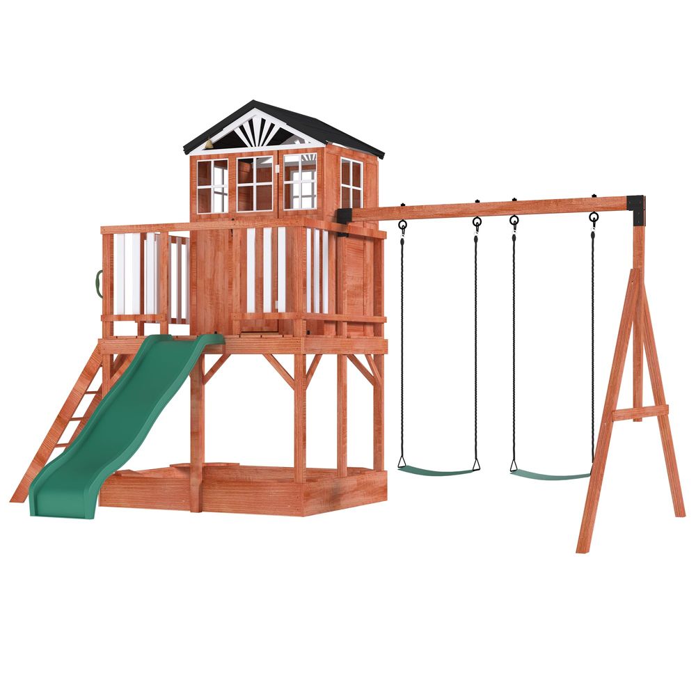 Swing Set for Kids,8 in 1 Outd - Kids Outdoor Kitchen Set 评论和价格