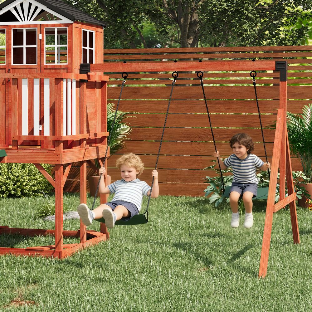 Swing Set for Kids,8 in 1 Outd - Kids Outdoor Kitchen Set 评论和价格