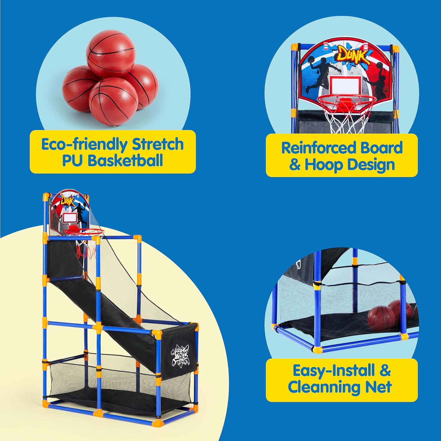 Arcade Basketball Game Set wit - Kids Outdoor Basketball 评论和价格