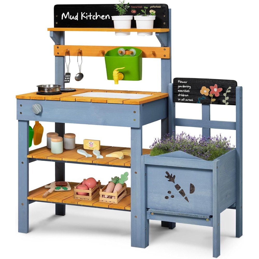US Shipping Mud Kitchen for Ki - Kids Outdoor Kitchen Set 评论和价格