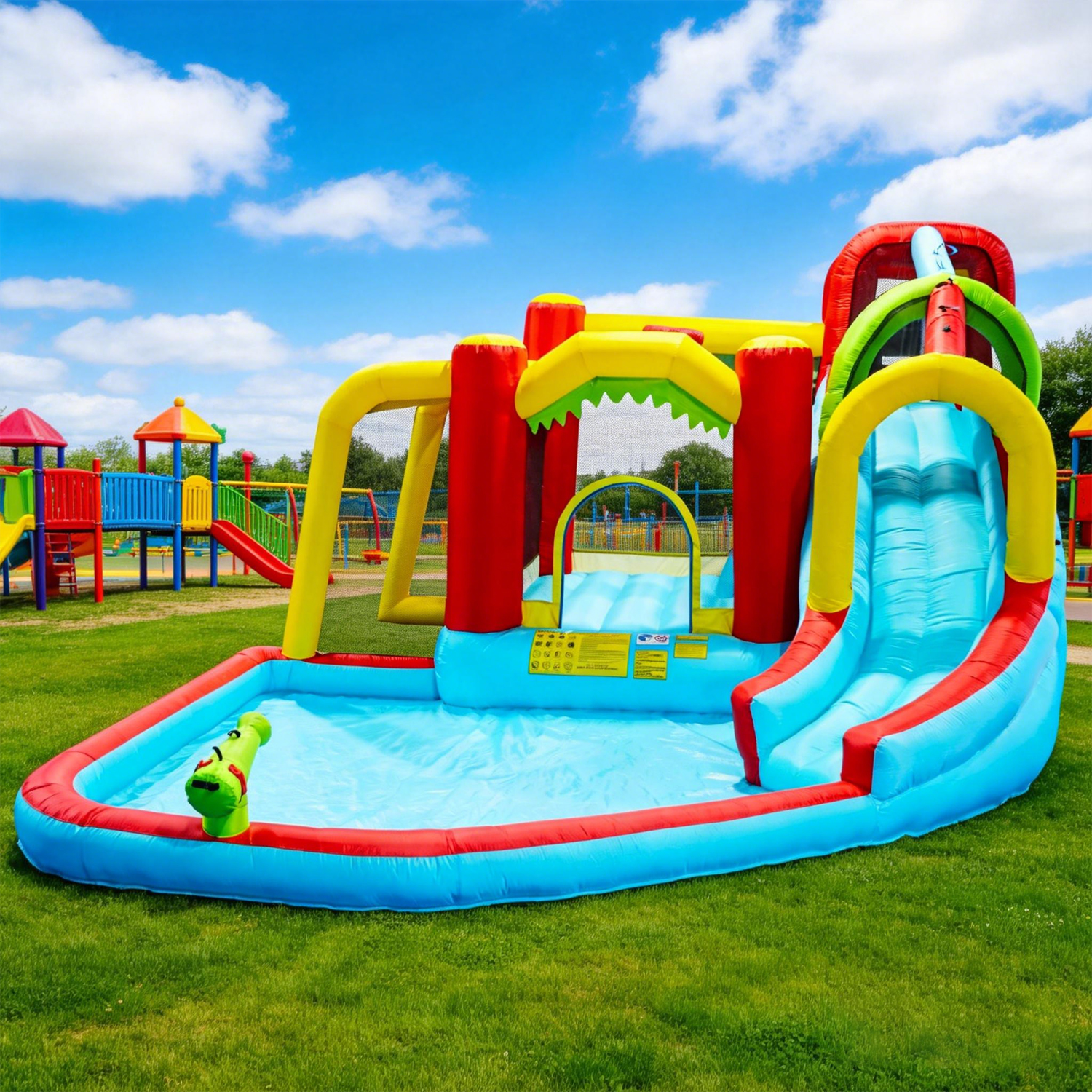 7in1 Inflatable Water Slide Pa - Kids Outdoor Climbing 评论和价格