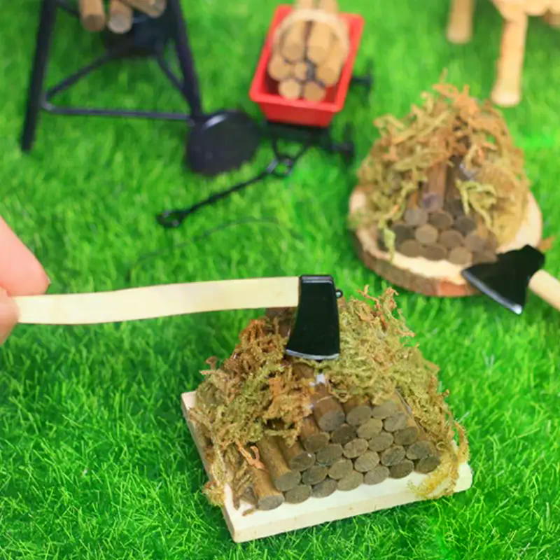 1 Set Mini Axe Firewood Pile M - Kids Outdoor Kitchen Set 评论和价格