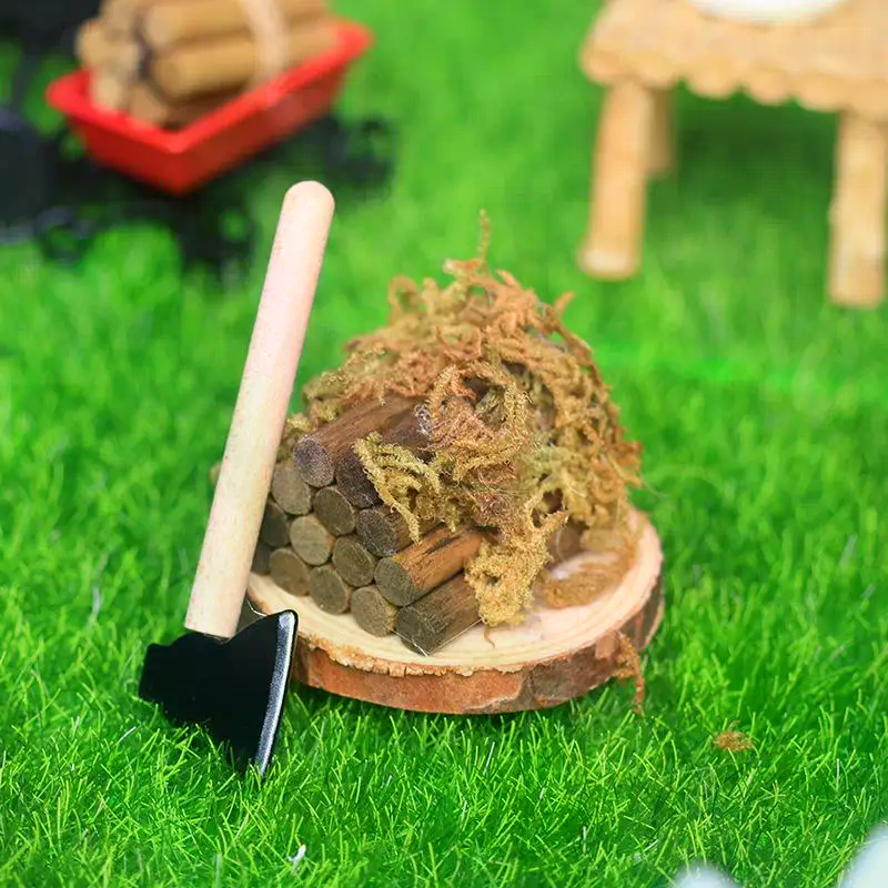 1 Set Mini Axe Firewood Pile M - Kids Outdoor Kitchen Set 评论和价格