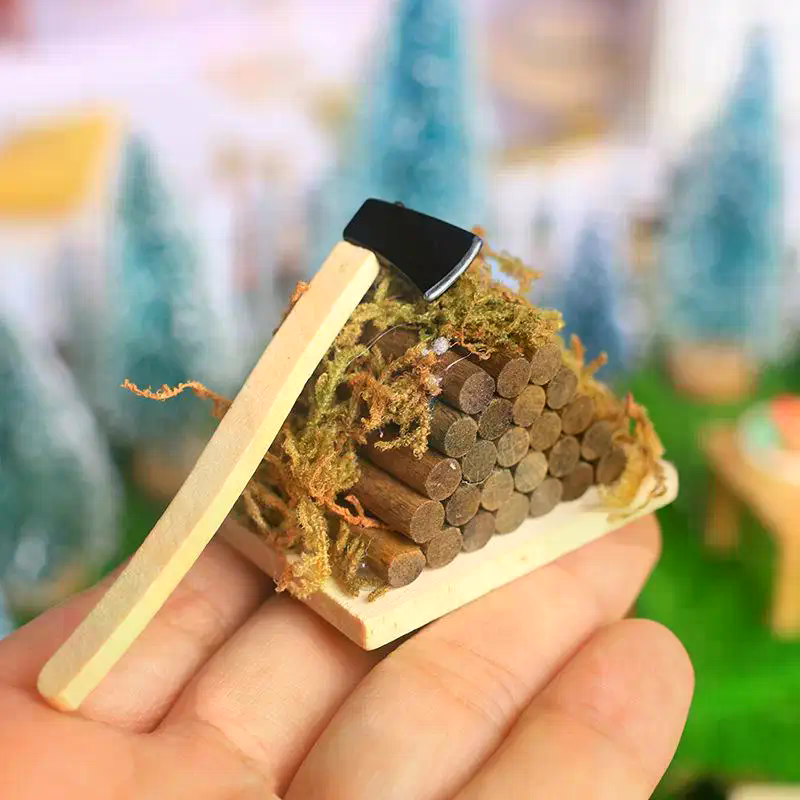 1 Set Mini Axe Firewood Pile M - Kids Outdoor Kitchen Set 评论和价格