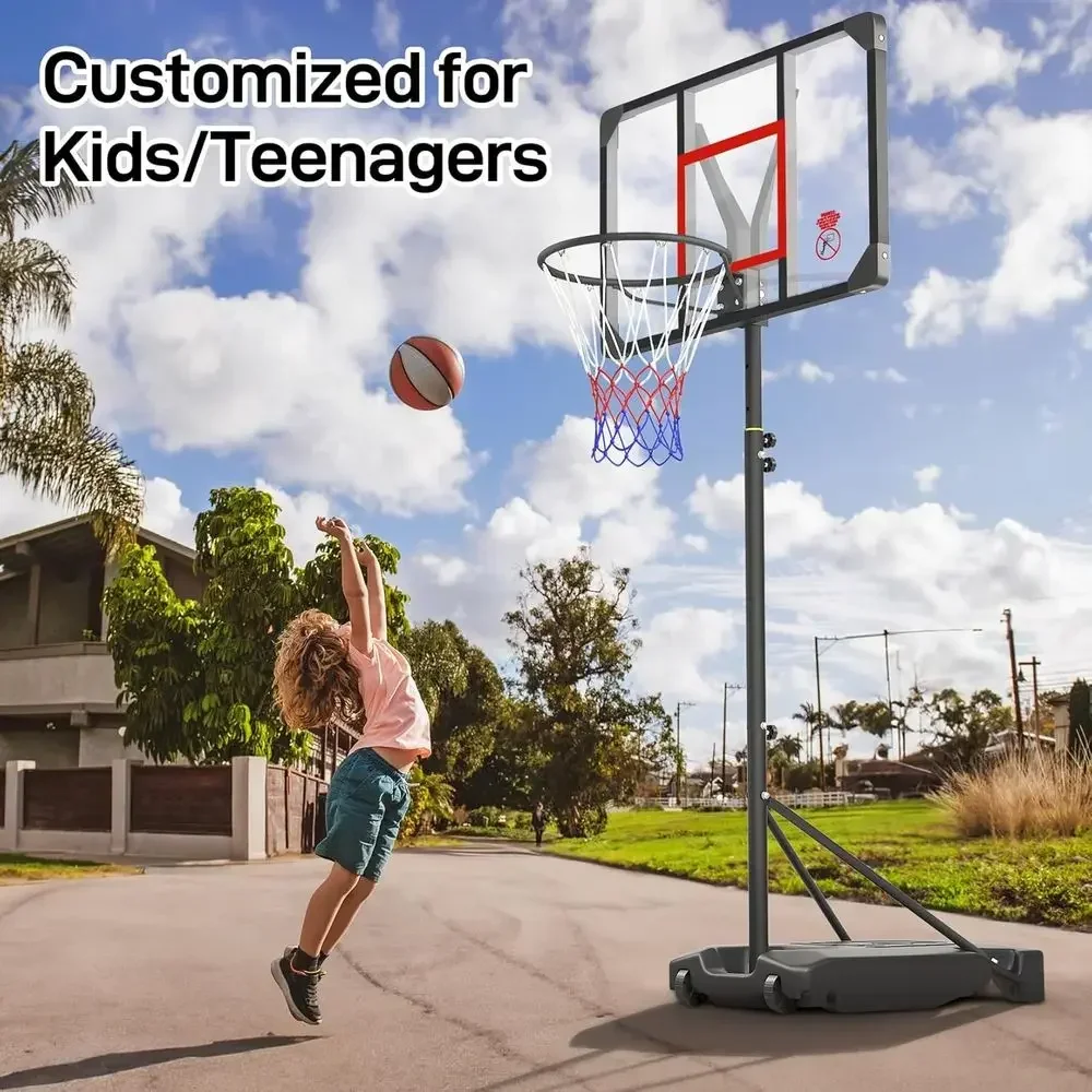 Adjustable Height Portable Bas - Kids Outdoor Basketball 评论和价格