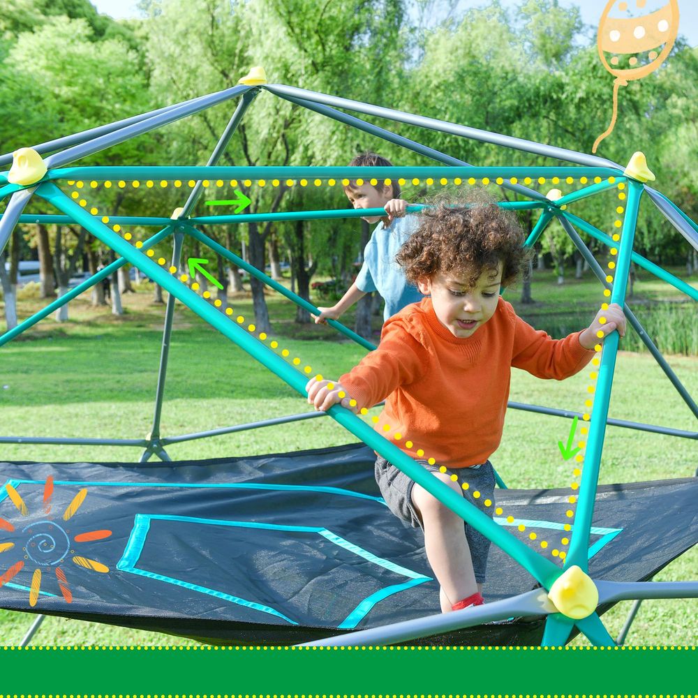 12FT Climbing Dome with Hammoc - Kids Outdoor Dome Climber 评论和价格