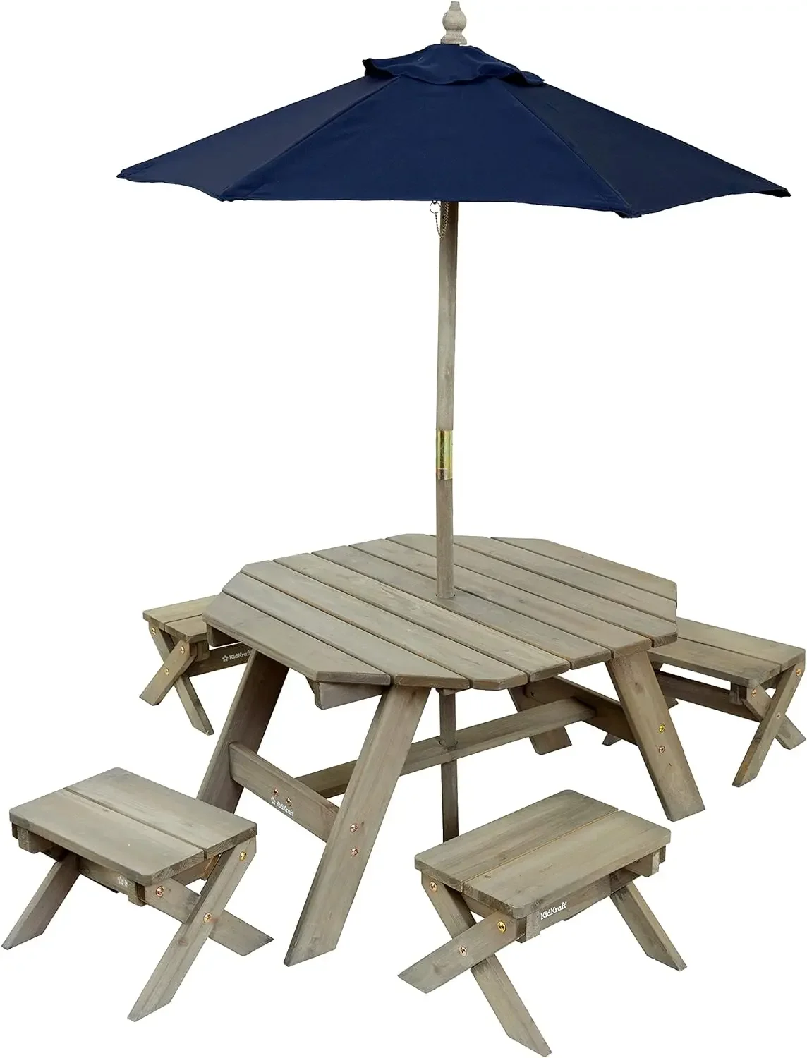 A Octagon Table Stools Umbrell - Kids Outdoor Folding Table 评论和价格