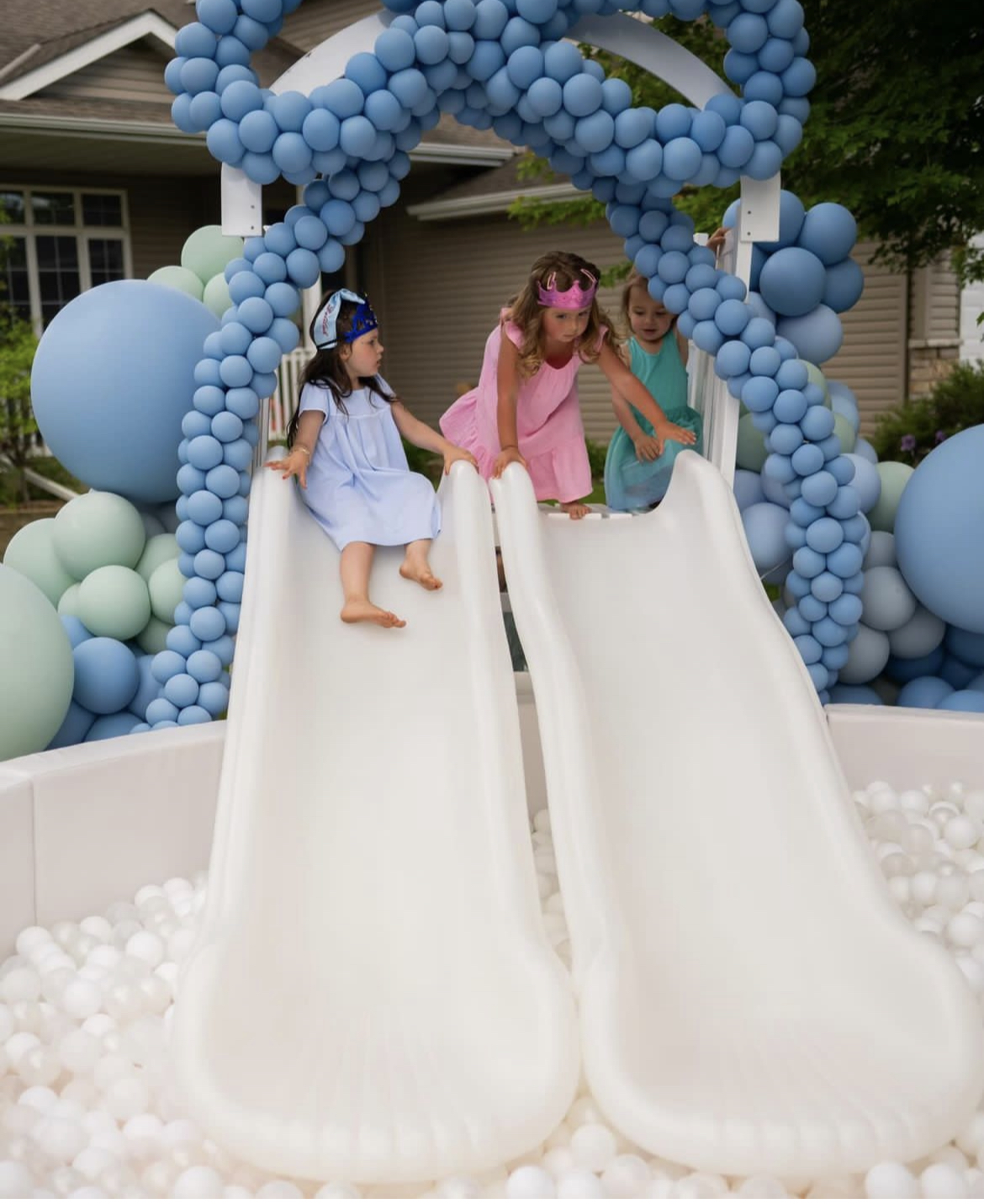 Hot Sale White Double Slide In - Kids Outdoor Furniture Set 评论和价格