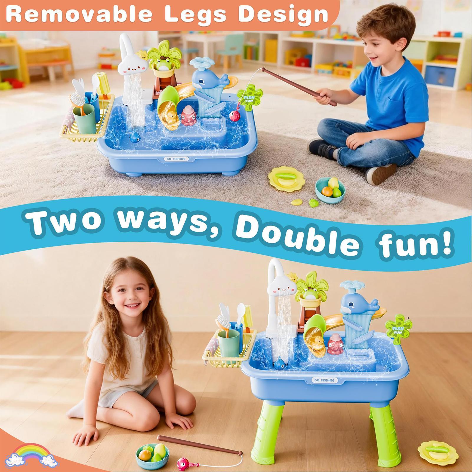 Water Table Sandbox for Kids O - Kids Outdoor Folding Table 评论和价格