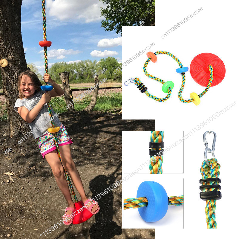 Kids Disc Swing with Climbing  - Kids Outdoor Climbing Equipment 评论和价格