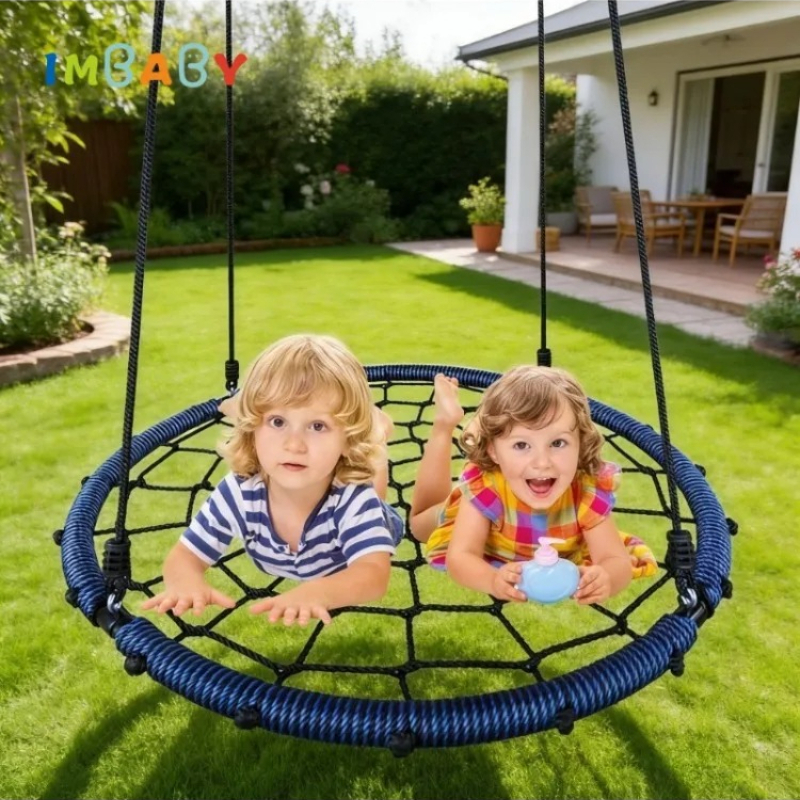 IMBABY Kids Round Net Nest Swi - Kids Outdoor Nest Swing 评论和价格
